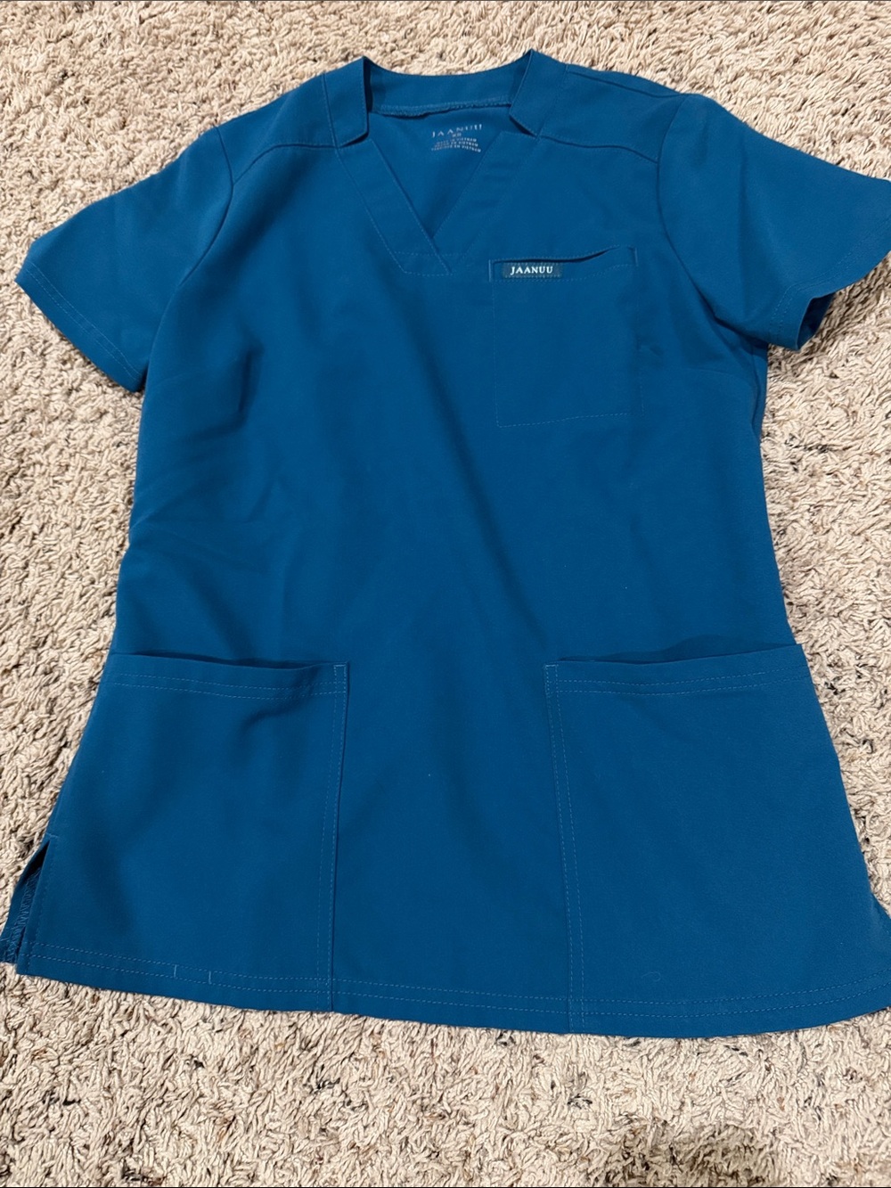 Jaanuu Scrub Top- Caribbean Blue